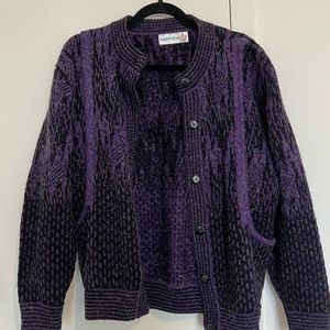 Funky Purple Patterned Cardigan